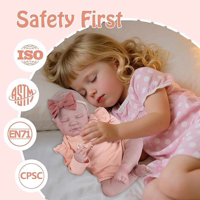 Milidool Realistic Reborn Baby Dolls-20 Inch Real Life Baby Dolls Girl Lifelike Baby Doll for 3+ Years Old