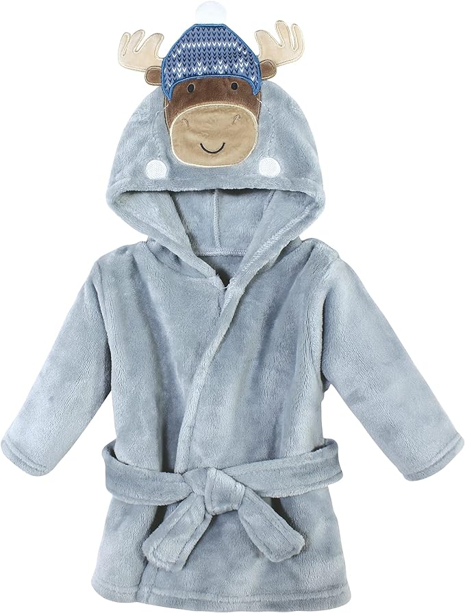 Hudson Baby Unisex Baby Plush Animal Face Bathrobe