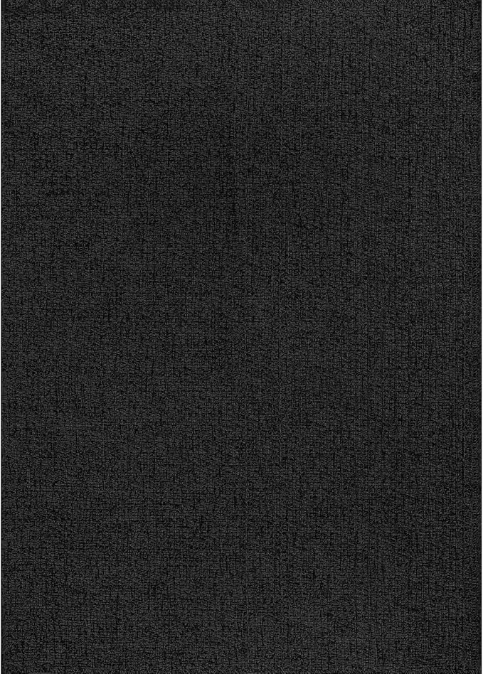 Easy Jute Rugs 5x7 Dark Gray Color Living Room Indoor Outdoor Area Rug for Farmhouse Patio and Kitchen Rug High Traffic Washable Easy to Clean Solid Boho Woven Design Outside Carpet (5 x 7)