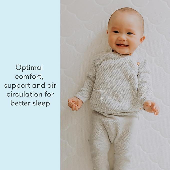 Newton Baby Crib Mattress and Toddler Bed - Ultra-Breathable Proven to Reduce Suffocation Risk, 100% Washable, 2-Stage, Non-Toxic Better Than Organic, Removable Cover - Deluxe 5.5" Thick- White