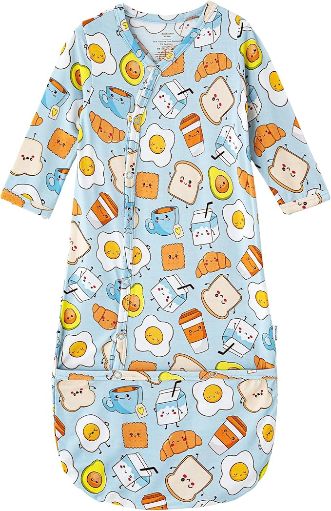 Baby Nightgowns Sleeper Gown Newborn Long Sleeve Pajama Gowns Unisex Viscose from Bamboo Infant Sleepwear