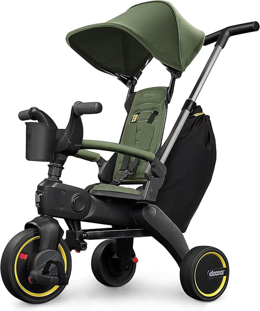 Doona Liki Trike S3, Desert Green - 5-in-1 Compact, Foldable Tricycle - Suitable for Toddlers 10 to 36 Months