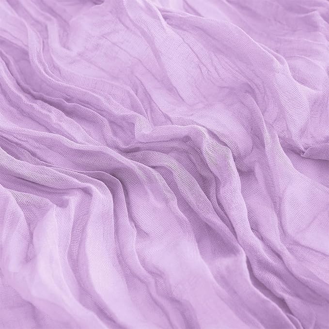 12Pack Lavender Table Runner 10FT Cheesecloth Table Runner 35x120inch Cheese Cloth Table Runners Rustic Boho Gauze Table Runners for Party Wedding Birthday Dining Bridal Shower Baby Shower Decor