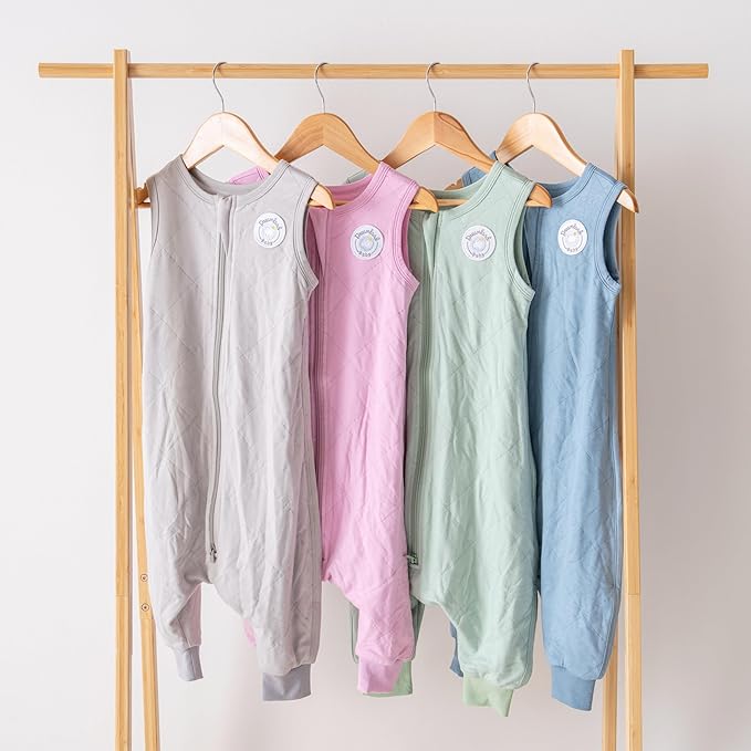 Dreamland Baby Toddler Sleep Sack with Feet, 1.0 TOG – Ultra Soft Viscose Wearable Blanket. Machine Washable, 2-Way Zipper.