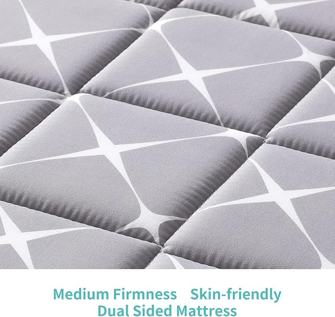 Premium Dual-Sided Baby Crib Mattress and Toddler Mattress - 52" x 27.6" x 5" - Breathable - Firm Soft - Fits Standard Cribs and Toddler Beds