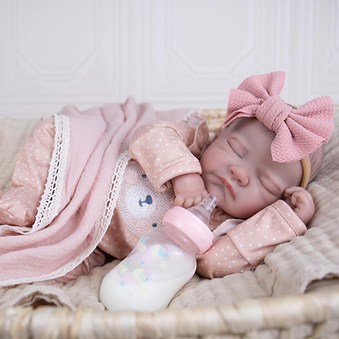 Milidool Reborn Baby Dolls Realistic - Lifelike 20 Inch Newborn Baby Doll Girls with Poseable Limbs, Nice Gift for Kids 3+