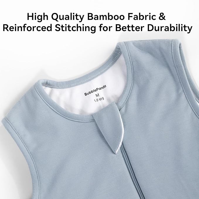 BubblePanda Rayon Made From Bamboo Toddler Sleep Sack with Feet 3t-4t Months 2.5 Tog Winter Ultra Soft Warm Baby Sleep Bag Walker Quilted Thick Wearable Blanket with Legs 2-Way Zipper