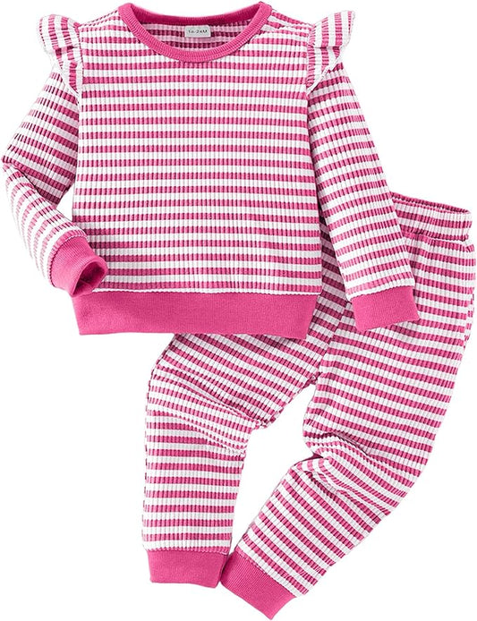Mioglrie Baby Girl Clothes Infant Toddler Girls Fall Winter Outfits Sweatshirts Clothing Set 3 6 12 18 24 Month 2T 3T