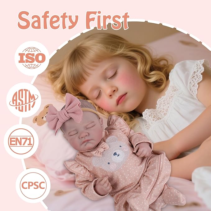 Milidool Reborn Baby Dolls Realistic - Lifelike 20 Inch Newborn Baby Doll Girls with Poseable Limbs, Nice Gift for Kids 3+