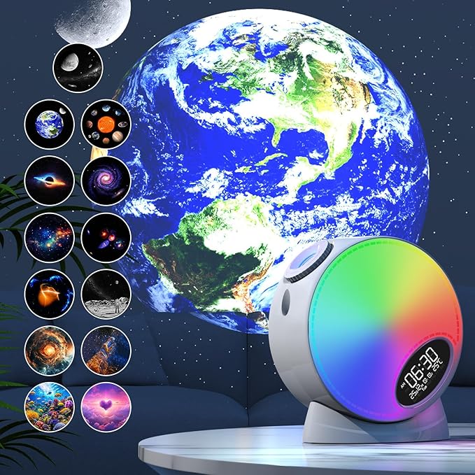Smart Galaxy Star Projector, 13 in 1 HD Planetarium Star Projector for Bedroom, Atmosphere Light with Alarm Clock Timed Starry Night Light for Gaming Room,Bedroom,Home Theater