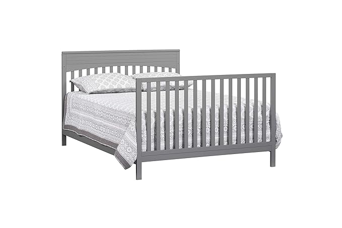 Oxford Baby Harper 4-in-1 Convertible Crib, Dove Gray, GreenGuard Gold Certified