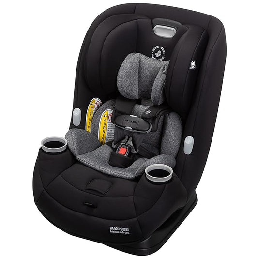 Maxi-Cosi Pria Max All-in-One Convertible Car Seat, Rear Facing Car Seat (4-40 lbs), Forward Facing Car Seat (22-65 lbs), High Back Booster Seat (40-100 lbs), Pure COSI, Essential Black