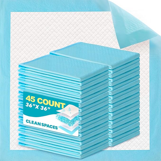 100 Count Disposable Bed Pads for Adult 36" x 36", Chucks Pads Underpads Bed Liner for Incontinence, Extra Large Puppy Pads / Dog Pee Pads / Wee Wee Pads for Training, XL, 45 Count
