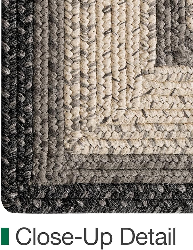 LUMI Runner Rug Non Slip for Hallway, 2'x7' Natural Rustic Carpet No Shedding, Farmhouse Braided Area Mat Indoor High Traffic for Living Room, Entryway, Kitchen, Laundry