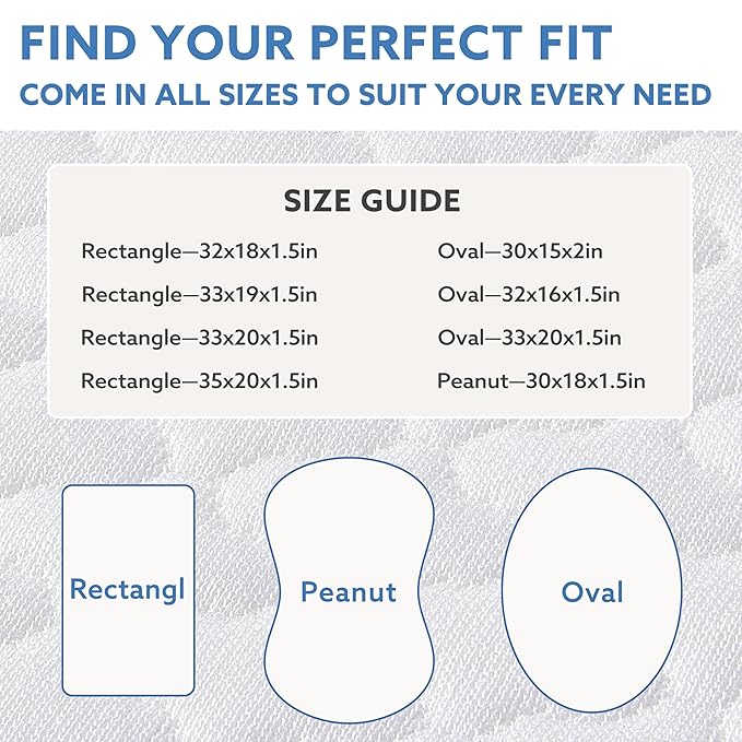 Pro Goleem Baby Bassinet Mattress Pad 33"x20" Oval, Waterproof Soft Cover Gel Memory Foam, Dual Side Cradle Mattress fit for Maxi-COSI Oval Bassinet/Moses Basket