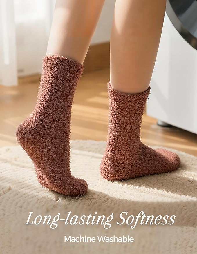 TEHOOK Warm & Cozy Gifts for Women, Fluffy Fuzzy Sock, Plush Sleeping Slipper Socks - Soft Warm Fabric