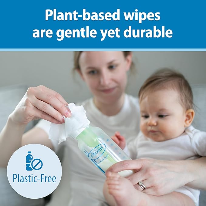 Dr. Brown’s Natural Flow Anti-Colic Options+ Wide-Neck Glass Baby Bottle Starter Set with 100% Silicone Glass Bottle Sleeves, Baby Bottle Brush, Prevent Pacifier and Pacifier and Bottle Wipes