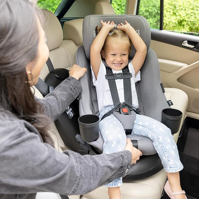 Joie Chili Spin 360 2-in-1 Rotating Convertible Car Seat with a 360 Spin and Easy Installation - Lower Anchor Attachment or Vehicle Belt Installation (Shale)