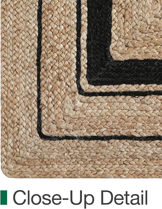 LUMI Jute Area Rug 6x9 for Living Room, Natural Handwoven Rugs Non Slip, Farmhouse Braided Carpets No Shedding for High Traffic, Dining Room, Indoor, Outdoor, Patio