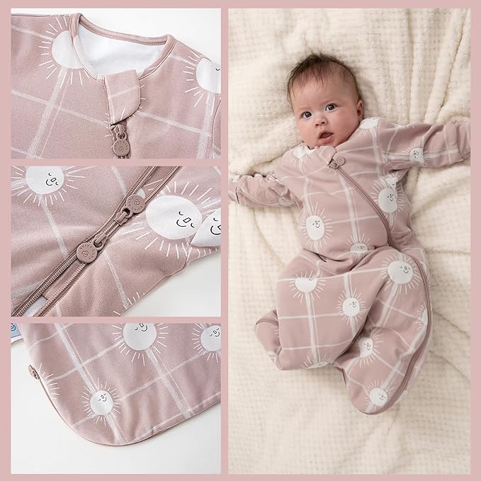 Unisex Sleeping Bag for Babies and Toddlers 1.0 Tog Sleep Sack 18-36Months, Newborn Sleep Sack, Wearable Blanket Baby, Sleep Sack with Sleeves, Gifts for Baby