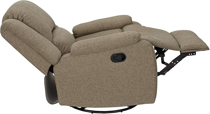 RecPro Charles Collection | 30" Swivel Glider RV Recliner | RV Living Room (Slideout) Chair | RV Furniture | Glider Chair | Oatmeal or Fossil | Cloth (1 Pack, Oatmeal)