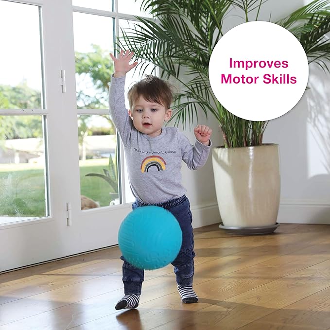 Edushape Texture-iffic Sensory Ball for Baby - 7" Baby Ball for Kids with 8 Sections of Different Tactile Patterns