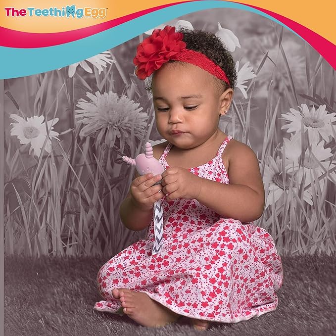 The Official Molar Magician Baby Teether - Freezable Molar Teething Toy for Baby, Infant & Toddler - Made in The USA - Sensory Toy 3-12, up to 18 Months, Pink