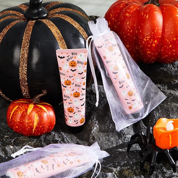 48 Sets Baby Shower Hand Cream Bulk Pink Halloween a Little Boo Is Almost Due Baby Shower Favors Bridal Thank You Hand Cream for Guests Travel Size Lotion with Organza Bags