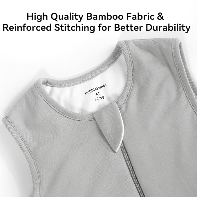 BubblePanda Rayon Made From Bamboo Toddler Sleep Sack with Feet 12-24 Months 2.5 Tog Winter Ultra Soft Warm Baby Sleep Bag Walker 1t-2t Quilted Thick Wearable Blanket with Legs 2-Way Zipper