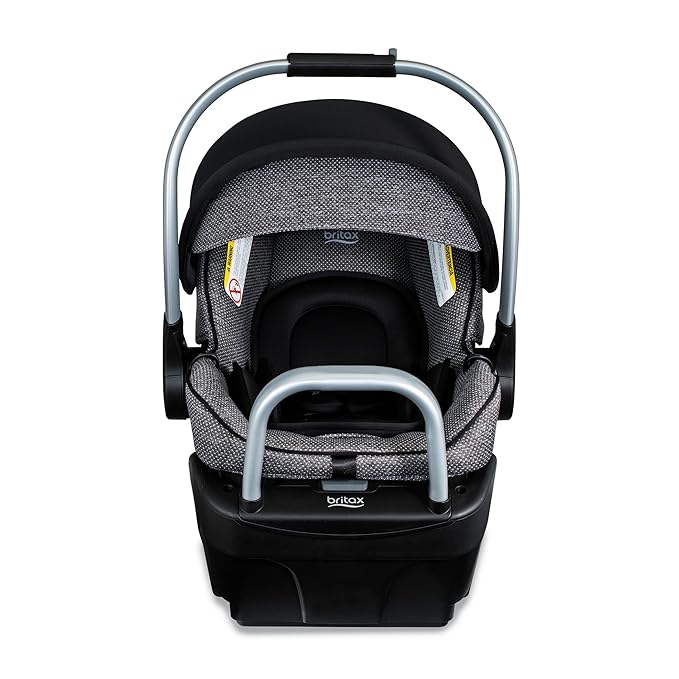 Britax Willow SC Infant Car Seat, Rear Facing Car Seat with Alpine Base, ClickTight Technology, RightSize System, Pindot Onyx