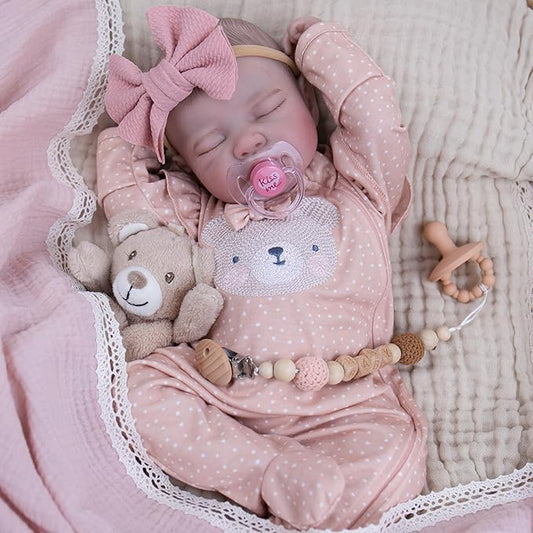 Milidool Reborn Baby Dolls Realistic - Lifelike 20 Inch Newborn Baby Doll Girls with Poseable Limbs, Nice Gift for Kids 3+