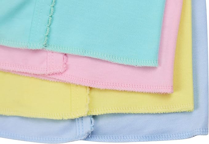ToBeInStyle Babies' 4 Pack Relaxed Fit Short or Long Sleeve Button Up Kimono Tee Swaddle Shirt