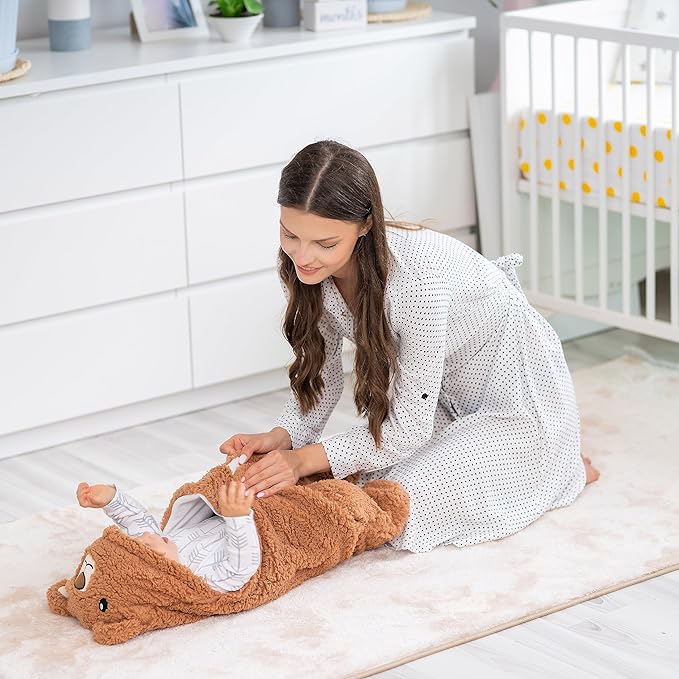 Baby Swaddle Blanket Bear 0-6 Months Cute Organic Ultra Soft Plush NewBorn Baby Essentials Must Have Infants Girls Boys Gender Neutral Stuff, Registry Gift Receiving Swaddling Wrap Clothes Shower Gift