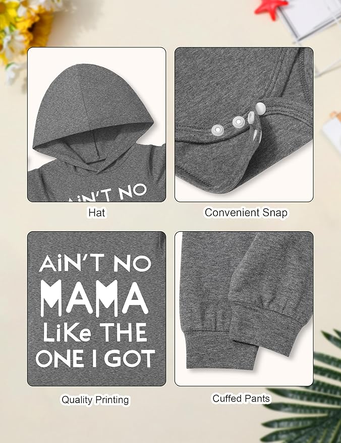 Fommy Newborn Baby Boy Clothes Plaid Letter Print Long Sleeve Hoodies + Long Pants 2PCS Fall Winter Outfits Set