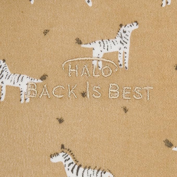HALO 100% Cotton Sleepsack Swaddle, 3-Way Adjustable Wearable Blanket, TOG 1.5, Serengeti Zebra, Newborn, 0-3 Months