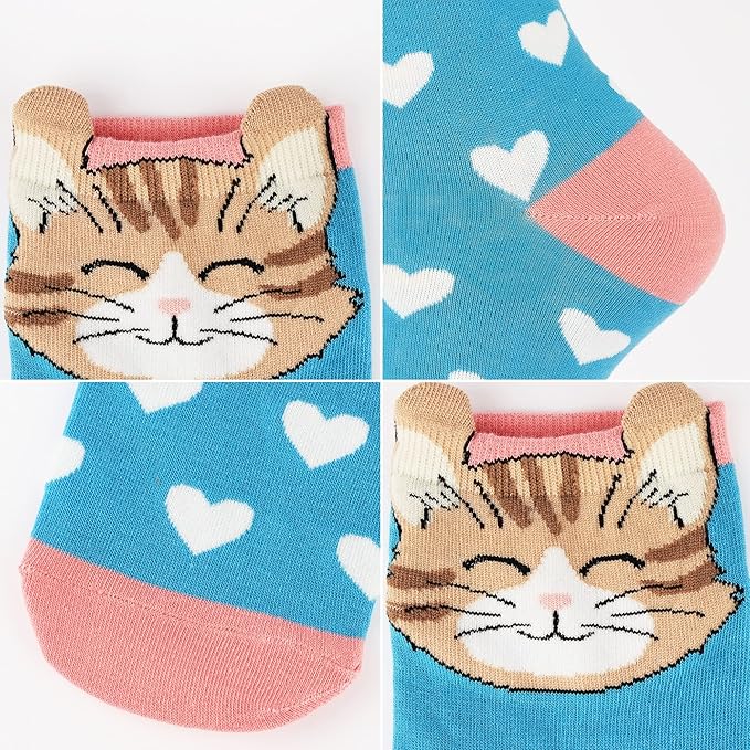 Jeasona Women's Cat Socks Cat Gifts Cute Animal Socks Dog Owl Gifts for Women