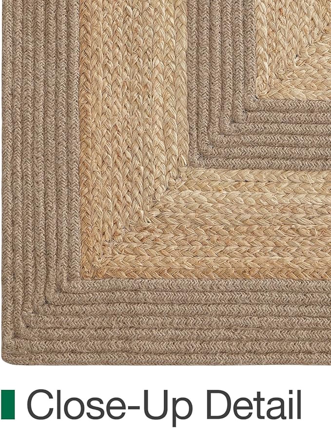 LUMI Jute Area Rug 5x8 for Living Room, Natural Handwoven Rugs Non Slip, Farmhouse Braided Carpets No Shedding for High Traffic, Dining Room, Indoor, Outdoor, Patio