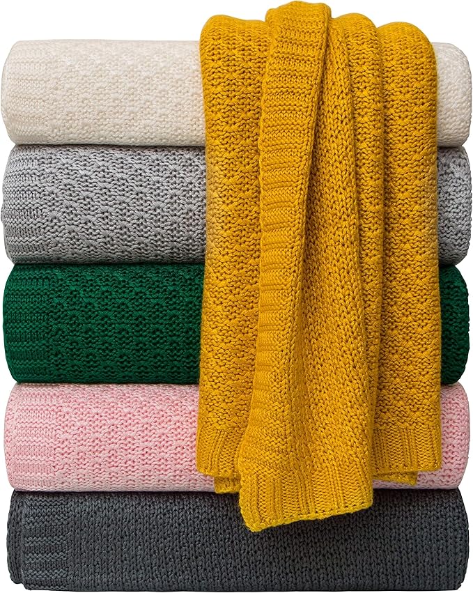 NTBAY Cable Knit Cooling Toddler Blanket, Soft and Breathable Baby Blanket 30x40 Inches Made from Rayon Derived from Bamboo for Crib, Stroller, Nursery, Pink