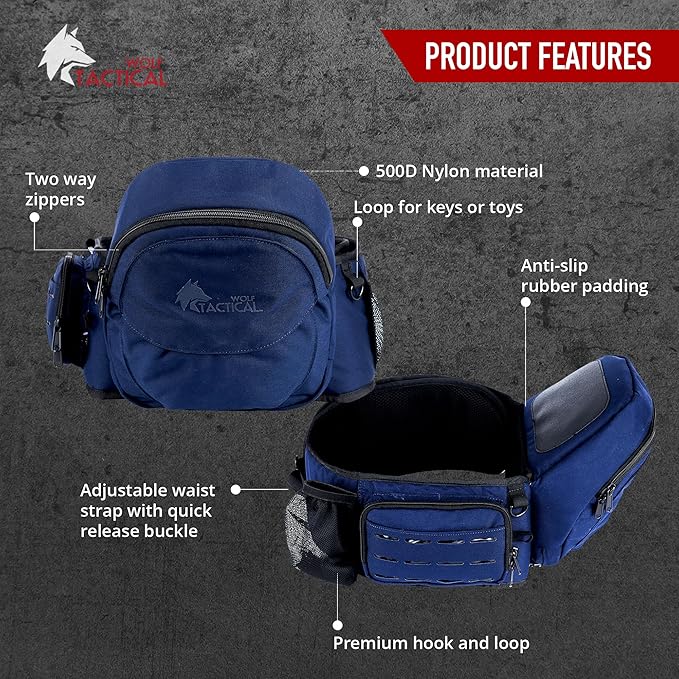 WOLF TACTICAL Baby Hip Carrier – Toddler and Baby Hip Seat Carrier with Adjustable Waistband, Storage Pockets, Ergonomic Design, Up to 45lbs