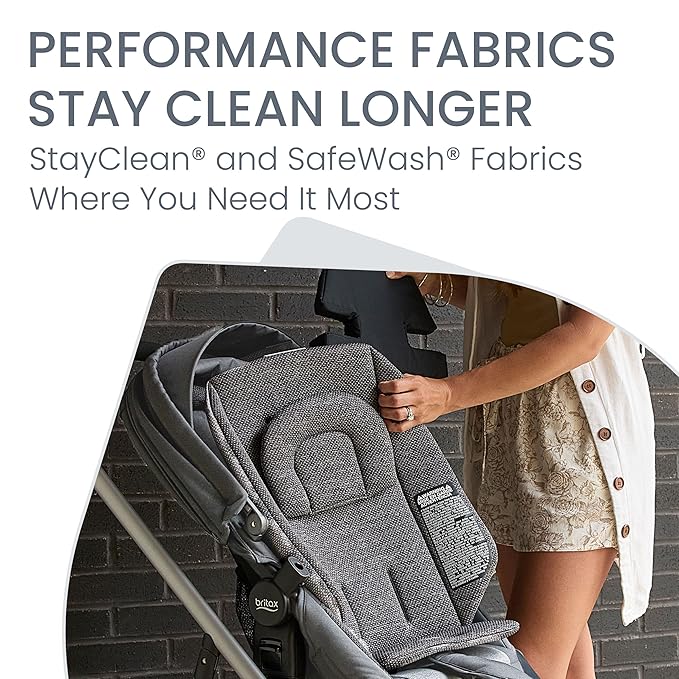 Britax Willow Grove SC Baby Travel System, Infant Car Seat and Stroller Combo with Alpine Base, ClickTight Technology, SafeWash, Pindot Stone