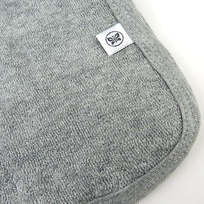 HonestBaby 10-Pack Terry Wash Cloths in Gift Box 100% Organic Cotton for Infant Baby Boys, Girls, 10-Pack Grey Heather, One Size
