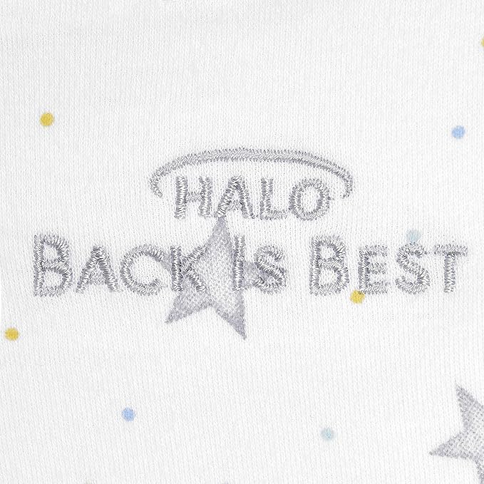 HALO 100% Cotton Sleepsack Swaddle, 3-Way Adjustable Wearable Blanket, TOG 1.5, Stardust, Small, 3-6 Months