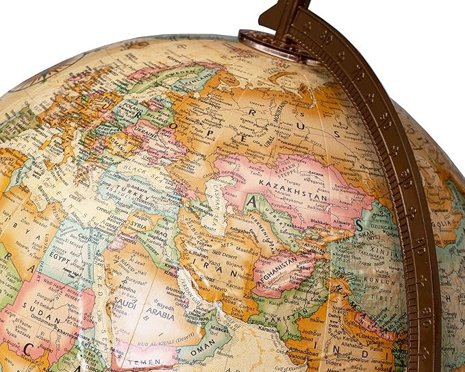 Replogle Globes Franklin World Globe, Antique Ocean, 12-Inch Diameter,Over 4,000 Place Names