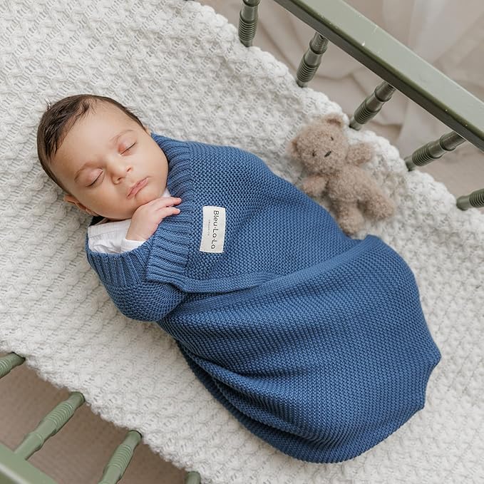 Heritage Knit 100% Organic Cotton Baby Swaddle Blanket for Boys and Girls - Soft Warm Cozy Unisex Receiving Cuddle Blanket for Newborns, Infants & Toddlers (Hunter Green, 0-2 Years)