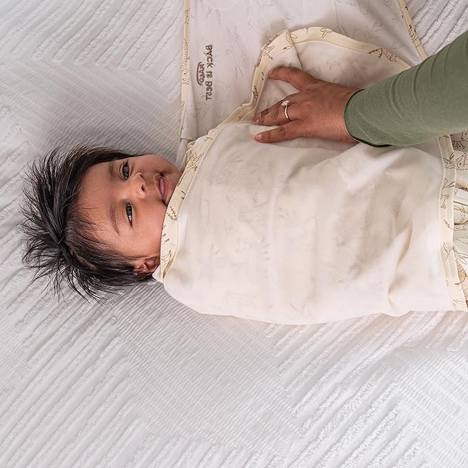 HALO 100% Cotton Sleepsack Swaddle, 3-Way Adjustable Wearable Blanket, TOG 1.5, Lullaby Forest, Newborn, 0-3 Months