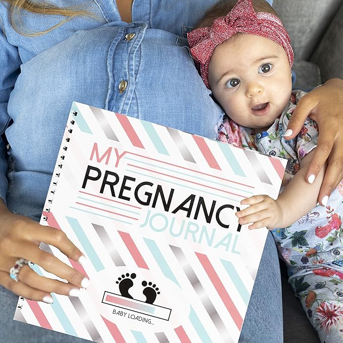 My 9 Month Journey | Pregnancy Journal Memory Book with Stickers | Baby Scrapbook and Photo Album | Pregnancy Must Haves for First Time Moms | Great Picture and Milestone Books for Toddlers.