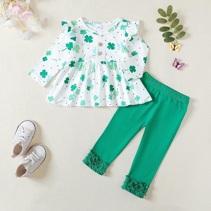 Baby Girl Clothes Toddler Girl Outfits Ruffle Shirt Pants Cute Infant Outfit Set Baby Girl Fall Winter Clothes