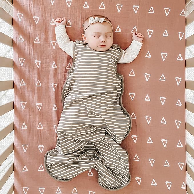 Woolino Toddler Sleeping Bag, 4 Season, Merino Wool and Organic Cotton, Baby Sleep Bag or Sack, 2-4 Years, Earth