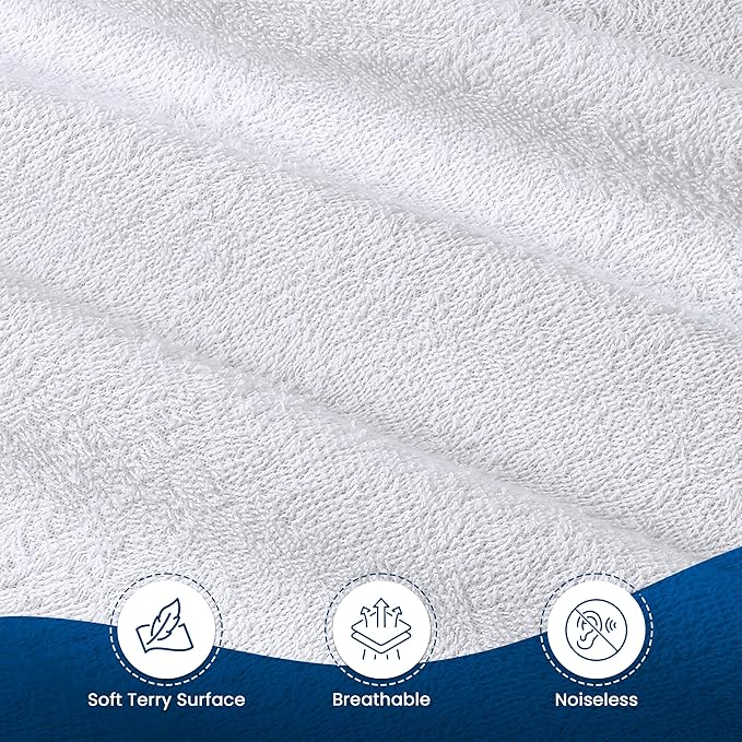Utopia Bedding Waterproof Mattress Protector Queen Size (Pack of 14), Premium Terry Mattress Cover 200 GSM, Breathable, Fitted Style with Stretchable Pockets (White)