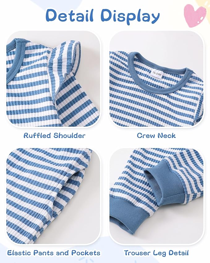 Mioglrie Baby Girl Clothes Infant Toddler Girls Fall Winter Outfits Sweatshirts Clothing Set 3 6 12 18 24 Month 2T 3T